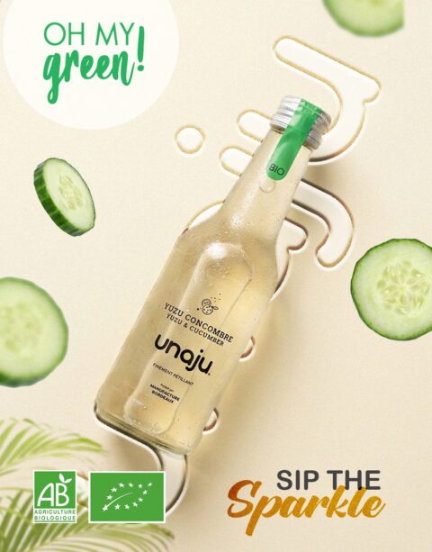 Instagram post: Cool as a Cucumber, Sip and Feel the Sparkle 🥒✨